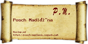 Posch Madléna névjegykártya
